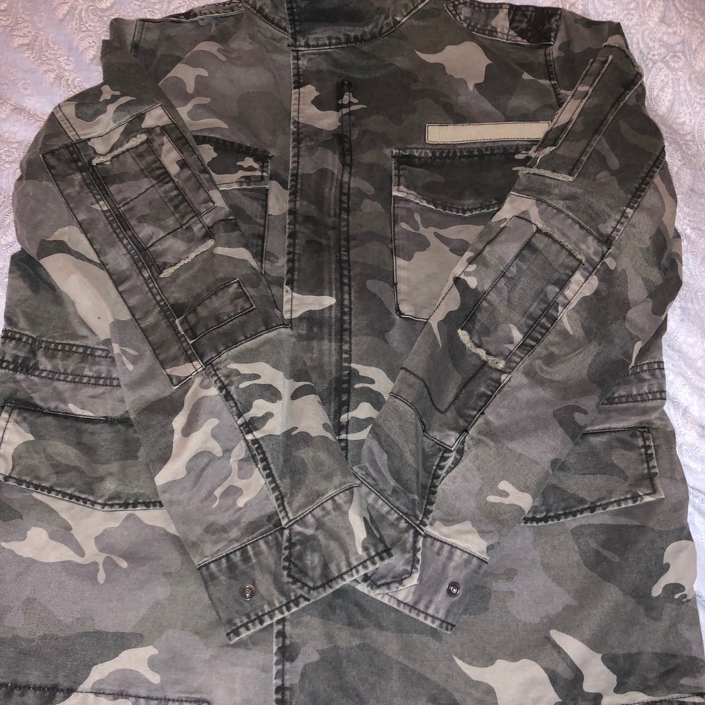 Zadig & Voltaire Mens Bernard Camo Jacket Size L - Picture 4 of 9
